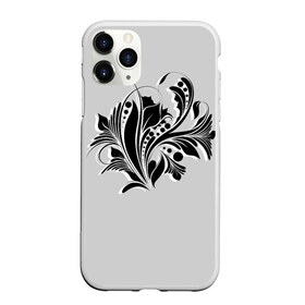 Чехол для iPhone 11 Pro Max матовый с принтом Flower в Курске, Силикон |  | black | black and white | flower | white