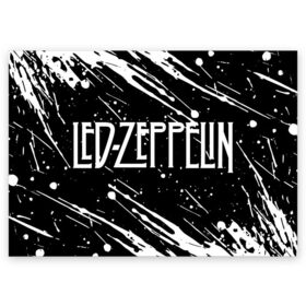 Поздравительная открытка с принтом Led Zeppelin. в Курске, 100% бумага | плотность бумаги 280 г/м2, матовая, на обратной стороне линовка и место для марки
 | led zeppelin | music | rock | блюз рок | британская рок группа | джимми пейдж | известные личности | лед зеппелин | лэд зиппелин | музыка | музыканты | певцы | рок | фолк рок | хард рок | хеви метал