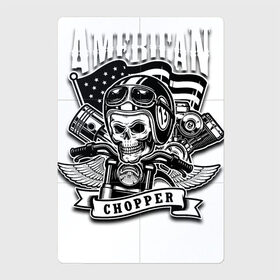 Магнитный плакат 2Х3 с принтом American chopper в Курске, Полимерный материал с магнитным слоем | 6 деталей размером 9*9 см | Тематика изображения на принте: flag | helmet | motorcycle | skull | usa | wings | крылья | мотоцикл | очки | сша | флаг | череп | шлем