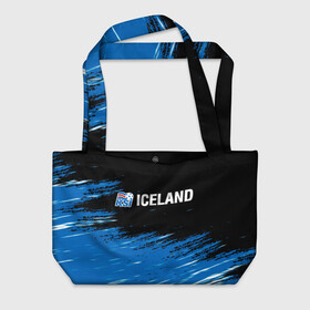 Пляжная сумка 3D с принтом KSI ICELAND. в Курске, 100% полиэстер | застегивается на металлическую кнопку; внутренний карман застегивается на молнию. Стенки укреплены специальным мягким материалом, чтобы защитить содержимое от несильных ударов
 | 2019 | 2020 | fc | football | iceland | ksi | sport | исландия | кси | сборная исландии | спорт | спортивные | униформа | фирменные цвета | фк | футбол | футбольный клуб