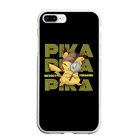 Чехол для iPhone 7Plus/8 Plus матовый с принтом Pikachu Pika Pika в Курске, Силикон | Область печати: задняя сторона чехла, без боковых панелей | 