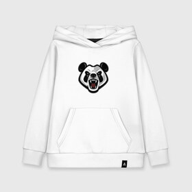 Детская толстовка хлопок с принтом Злая панда в Курске, 100% хлопок | Круглый горловой вырез, эластичные манжеты, пояс, капюшен | арт | бамбуковый медведь | бамбуковый мишка | медведь | панда | рисунок