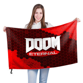 Флаг 3D с принтом DOOM ETERNAL / ДУМ ЭТЕРНАЛ в Курске, 100% полиэстер | плотность ткани — 95 г/м2, размер — 67 х 109 см. Принт наносится с одной стороны | bfg | brutal | doom | eternal | ethernal | game | games | logo | дум | игра | игры | лого | логотип | логотипы | символ | символы | этернал