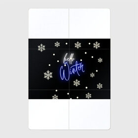 Магнитный плакат 2Х3 с принтом Привет,зима в Курске, Полимерный материал с магнитным слоем | 6 деталей размером 9*9 см | Тематика изображения на принте: белый | декабрь | зима | снег | снежинка | уют | черный