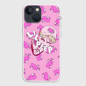 Чехол для iPhone 13 mini с принтом LIL PEEP в Курске,  |  | cat | had | hello kitty | lil peep | lil peep art | logo lil peep | love | rap | альбомы | голова | кот | котики | лил пип | лове | лого | логтип | любовь | музыка | музыкант | паук | певец | рэп | рэпер | скорпион