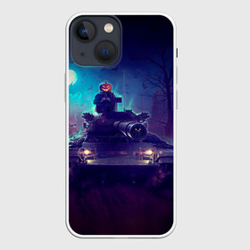 Чехол для iPhone 13 mini с принтом Танк в Курске,  |  | battle | game | tank | tanks | war | wearpon | wot | бой | взрыв | военные действия | война | вот | вторая мировая | игра | огонь | оружие | поле битвы | поле брани | самолет | танк | танки