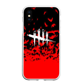 Чехол для iPhone XS Max матовый с принтом Dead by Daylight в Курске, Силикон | Область печати: задняя сторона чехла, без боковых панелей | dbd | dead by daylight | esport | games | survival horror | дбд | дед бай дейлайт | игроки | игролюбители | игроманы | игры | киберспорт | мертвы к рассвету