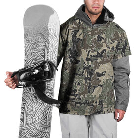 Накидка на куртку 3D с принтом Камуфляж с секс-позами в Курске, 100% полиэстер |  | камуфляж | милитари | паттерн | хаки