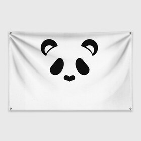 Флаг-баннер с принтом Panda в Курске, 100% полиэстер | размер 67 х 109 см, плотность ткани — 95 г/м2; по краям флага есть четыре люверса для крепления | Тематика изображения на принте: panda | животные | медведь | мишка | панда