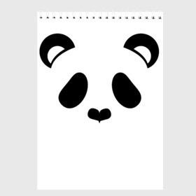 Скетчбук с принтом Panda в Курске, 100% бумага
 | 48 листов, плотность листов — 100 г/м2, плотность картонной обложки — 250 г/м2. Листы скреплены сверху удобной пружинной спиралью | Тематика изображения на принте: panda | животные | медведь | мишка | панда