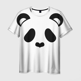 Мужская футболка 3D с принтом Panda в Курске, 100% полиэфир | прямой крой, круглый вырез горловины, длина до линии бедер | panda | животные | медведь | мишка | панда