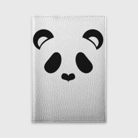 Обложка для автодокументов с принтом Panda в Курске, натуральная кожа |  размер 19,9*13 см; внутри 4 больших “конверта” для документов и один маленький отдел — туда идеально встанут права | panda | животные | медведь | мишка | панда