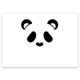 Поздравительная открытка с принтом Panda в Курске, 100% бумага | плотность бумаги 280 г/м2, матовая, на обратной стороне линовка и место для марки
 | Тематика изображения на принте: panda | животные | медведь | мишка | панда