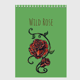 Скетчбук с принтом ДИКАЯ РОЗА в Курске, 100% бумага
 | 48 листов, плотность листов — 100 г/м2, плотность картонной обложки — 250 г/м2. Листы скреплены сверху удобной пружинной спиралью | дикая роза | роза | розы | татуировка роза | узоры. | цветы