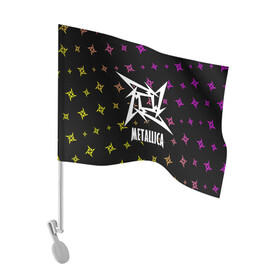 Флаг для автомобиля с принтом METALLICA / МЕТАЛЛИКА в Курске, 100% полиэстер | Размер: 30*21 см | hetfield | james | logo | metal | metalica | metallica | music | rock | star | джеймс | звезда | знак | ларс | лого | логотип | логотипы | метал | металика | металлика | музыка | рок | символ | символы | ульрих | хэтфилд