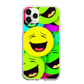 Чехол для iPhone 11 Pro Max матовый с принтом смайлы, улыбки, разноцветный, в Курске, Силикон |  | разноцветный | смайлы | улыбки | эмоции