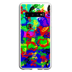 Чехол для Samsung Galaxy S10 с принтом Freek в Курске, Силикон | Область печати: задняя сторона чехла, без боковых панелей | изображение | каллорит | краски | орнамент | разные цвета | спорт | текстуры | узоры | фигуры | фрик | хиппи | яркая