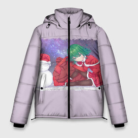 Мужская зимняя куртка 3D с принтом Новогодняя Тацумаки в Курске, верх — 100% полиэстер; подкладка — 100% полиэстер; утеплитель — 100% полиэстер | длина ниже бедра, свободный силуэт Оверсайз. Есть воротник-стойка, отстегивающийся капюшон и ветрозащитная планка. 

Боковые карманы с листочкой на кнопках и внутренний карман на молнии. | 