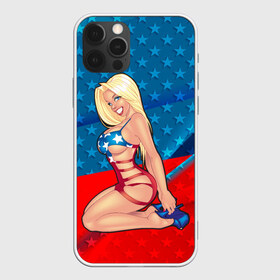 Чехол для iPhone 12 Pro Max с принтом Американская блондинка в Курске, Силикон |  | 