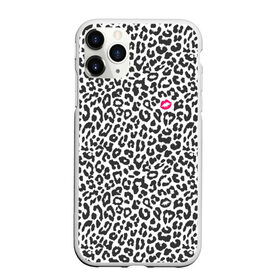 Чехол для iPhone 11 Pro матовый с принтом Kiss в Курске, Силикон |  | art | background | kiss | leopard | lips | spots | texture | арт | губы | леопард | поцелуй | пятна | текстура | фон