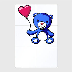 Магнитный плакат 2Х3 с принтом Медвежонок с шариком в Курске, Полимерный материал с магнитным слоем | 6 деталей размером 9*9 см | Тематика изображения на принте: bear | love is | teddy | valentines day | валентина | влюбленный | воздушный шарик | девочкам | девушке | игрушка | кукла | лучшая | любимая | люблю | любовь | марта | медведь | медвежата | милый | няшный | плюшевый