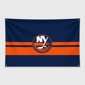Флаг-баннер с принтом NY ISLANDERS NHL в Курске, 100% полиэстер | размер 67 х 109 см, плотность ткани — 95 г/м2; по краям флага есть четыре люверса для крепления | hockey | islanders | logo | new york | ny | sport | usa | исландерс | логотип | нхл | нью йорк | спорт | хоккей