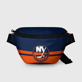 Поясная сумка 3D с принтом NY ISLANDERS NHL в Курске, 100% полиэстер | плотная ткань, ремень с регулируемой длиной, внутри несколько карманов для мелочей, основное отделение и карман с обратной стороны сумки застегиваются на молнию | hockey | islanders | logo | new york | ny | sport | usa | исландерс | логотип | нхл | нью йорк | спорт | хоккей