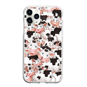 Чехол для iPhone 11 Pro Max матовый с принтом Коровы в Курске, Силикон |  | Тематика изображения на принте: бык | говядина | корова | паттерн | рога | стадо | теленок | тёлка