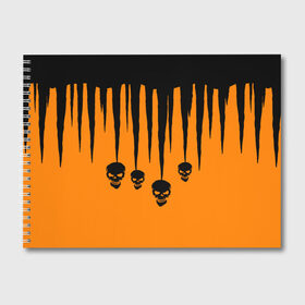 Альбом для рисования с принтом Halloween Skull в Курске, 100% бумага
 | матовая бумага, плотность 200 мг. | 