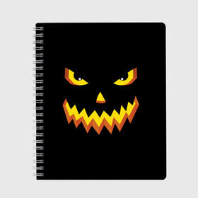 Тетрадь с принтом Halloween в Курске, 100% бумага | 48 листов, плотность листов — 60 г/м2, плотность картонной обложки — 250 г/м2. Листы скреплены сбоку удобной пружинной спиралью. Уголки страниц и обложки скругленные. Цвет линий — светло-серый
 | Тематика изображения на принте: cat | ghost | halloween | monster | skull | zombie | зомби | кладбище | кот | кошка | летучая | монстр | монстры | мышь | приведение | приведения | призрак | призраки | тыква | хэллоуин | череп