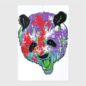 Магнитный плакат 2Х3 с принтом Панда в Курске, Полимерный материал с магнитным слоем | 6 деталей размером 9*9 см | Тематика изображения на принте: animal | animals | australia | bear | paint | panda | panda bear | австралия | голова | голова панды | животное | зубы | клыки | краска | краски | медведь | медведь панда | панда | пандочка | природа | рисунок
