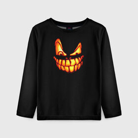 Детский лонгслив 3D с принтом Halloween в Курске, 100% полиэстер | длинные рукава, круглый вырез горловины, полуприлегающий силуэт
 | halloween | jack | lantern | pumpkin | светильник джека | хэллоуин