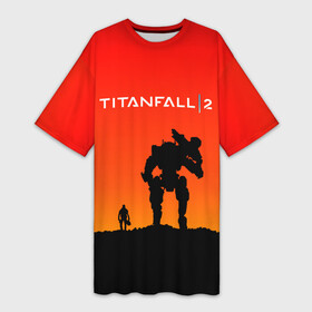 Платье-футболка 3D с принтом TITANFALL 2 в Курске,  |  | apex legends | game | titanfall | titanfall 2 | апекс легендс. | стрелялки | титанфалл