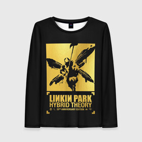 Женский лонгслив 3D с принтом Hybrid Theory 20th Anniversary в Курске, 100% полиэстер | длинные рукава, круглый вырез горловины, полуприлегающий силуэт | chester bennington | hybrid theory | linkin park | rock | беннингтон | линкин парк | рок | честер