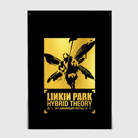 Постер с принтом Hybrid Theory 20th Anniversary в Курске, 100% бумага
 | бумага, плотность 150 мг. Матовая, но за счет высокого коэффициента гладкости имеет небольшой блеск и дает на свету блики, но в отличии от глянцевой бумаги не покрыта лаком | chester bennington | hybrid theory | linkin park | rock | беннингтон | линкин парк | рок | честер