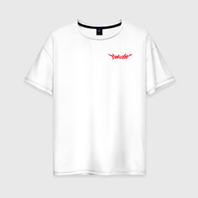 Женская футболка хлопок Oversize с принтом evangelion в Курске, 100% хлопок | свободный крой, круглый ворот, спущенный рукав, длина до линии бедер
 | 