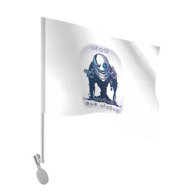 Флаг для автомобиля с принтом UNDERTALE в Курске, 100% полиэстер | Размер: 30*21 см | sans | undertale | андертале | андертейл | игра | подземная история | подземная сказка | санс | ундертале
