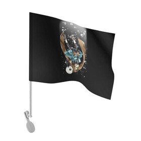 Флаг для автомобиля с принтом UNDERTALE в Курске, 100% полиэстер | Размер: 30*21 см | sans | undertale | андертале | андертейл | игра | подземная история | подземная сказка | санс | ундертале