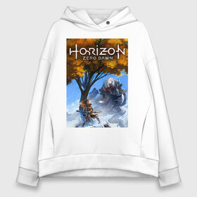 Женское худи Oversize хлопок с принтом HORIZON ZERO DAWN в Курске, френч-терри — 70% хлопок, 30% полиэстер. Мягкий теплый начес внутри —100% хлопок | боковые карманы, эластичные манжеты и нижняя кромка, капюшон на магнитной кнопке | game | horizon zero 2 | horizon zero dawn | древний арсенал | игра. | хоризон | хоризон 2 | хоризон зеро давн