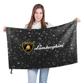 Флаг 3D с принтом LAMBORGHINI / Ламборгини в Курске, 100% полиэстер | плотность ткани — 95 г/м2, размер — 67 х 109 см. Принт наносится с одной стороны | auto | lambo | lamborghini | logo | moto | symbol | авто | автомобиль | гонки | знак | ламбо | ламборгини | ламборджини | лого | логотип | логотипы | марка | машина | мото | символ | символы