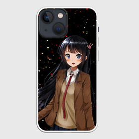 Чехол для iPhone 13 mini с принтом Май Сакураджима в Курске,  |  | anime | mai sakurajima | seishun buta yarou wa bunny girl senpai no yume wo minai | аниме | вайфу | май сакураджима | этот глупый свин не понимает мечту девочки зайки