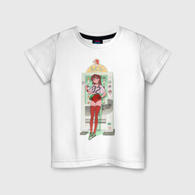 Детская футболка хлопок с принтом АСКА в повседневном аутфите в Курске, 100% хлопок | круглый вырез горловины, полуприлегающий силуэт, длина до линии бедер | 02 | evangelion | аниме | аска | ева | евангелион | манга | ноль два | синдизи
