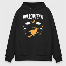 Мужское худи Oversize хлопок с принтом Halloween в Курске, френч-терри — 70% хлопок, 30% полиэстер. Мягкий теплый начес внутри —100% хлопок | боковые карманы, эластичные манжеты и нижняя кромка, капюшон на магнитной кнопке | Тематика изображения на принте: 31 октября | halloween | halowen | ведьма | день всех святых | джек | костюм | кровь | лого | монстр | надпись | праздник | приведение | призрак | светильник | символ | страшная | тыква | ужасы | хеллоуин | хеллуин