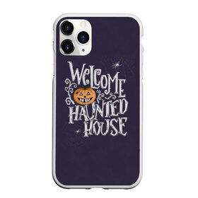 Чехол для iPhone 11 Pro Max матовый с принтом Halloween. Haunted house. в Курске, Силикон |  | 31 октября | halloween | purple | scary | to the haunted house | welcome | буквы | день всех святых | дом с привидениями | каллиграфия | леттеринг | надпись | октябрь | осень | праздник | привидение | призрак | тыква | ужас