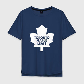 Мужская футболка хлопок Oversize с принтом Торонто Мейпл Лифс в Курске, 100% хлопок | свободный крой, круглый ворот, “спинка” длиннее передней части | hockey | maple leafs | nhl | toronto | toronto maple leafs | usa | мейпл лифс | нхл | спорт | сша | торонто | торонто мейпл лифс | хоккей | шайба