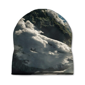 Шапка 3D с принтом Облака в Курске, 100% полиэстер | универсальный размер, печать по всей поверхности изделия | земля | облака | океан | планета