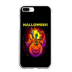 Чехол для iPhone 7Plus/8 Plus матовый с принтом Halloween в Курске, Силикон | Область печати: задняя сторона чехла, без боковых панелей | 31 октября | halloween | halowen | ведьма | день всех святых | джек | костюм | кровь | лого | монстр | надпись | праздник | приведение | призрак | светильник | символ | страшная | тыква | ужасы | хеллоуин | хеллуин