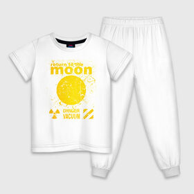 Детская пижама хлопок с принтом moon возвращение в Курске, 100% хлопок |  брюки и футболка прямого кроя, без карманов, на брюках мягкая резинка на поясе и по низу штанин
 | вакуум | возвращение | космос | луна | на луну | опасный