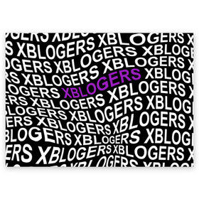 Поздравительная открытка с принтом xblogers в Курске, 100% бумага | плотность бумаги 280 г/м2, матовая, на обратной стороне линовка и место для марки
 | blogger | xblogers | xbloggers | xhouse | блогер | блогеры