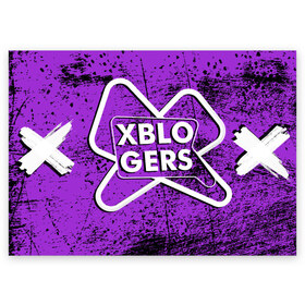 Поздравительная открытка с принтом xblogers в Курске, 100% бумага | плотность бумаги 280 г/м2, матовая, на обратной стороне линовка и место для марки
 | blogger | xblogers | xbloggers | xhouse | блогер | блогеры